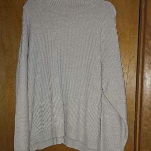 Women's Cozy Turtleneck Sweater - Light Tan